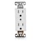 Faith Duplex Straight Blade Receptacle, Non-NEMA, 15 A, 125V AC, 2 Pole, 3 Wire, Grounded SSRE5TRWR-WH-10 - alternate 3